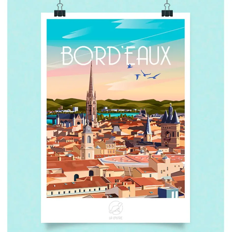 Fabrique de Styles Cadres Déco Et Affiches*Affiche ville Bordeaux 42x59.4cm