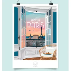 Fabrique de Styles Cadres Déco Et Affiches*Affiche ville Paris 42x59.4cm