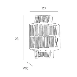 Fabrique de Styles Appliques*Applique en corde tressée h23cm - Cancun