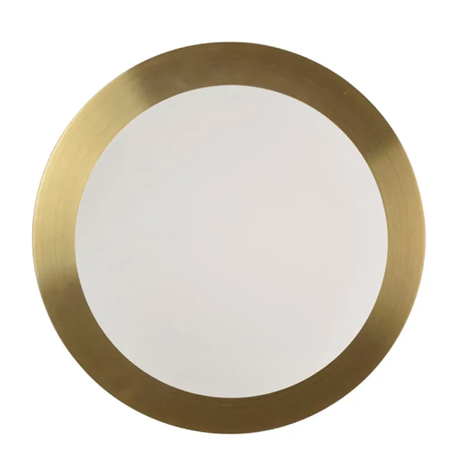 Fabrique de Styles Appliques*Applique en metal doré et verre laiton d18cm blanc - Manor