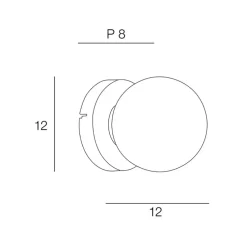 Fabrique de Styles Appliques*Applique en metal et verre h12cm alu brosse - seventy