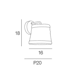 Fabrique de Styles Appliques*Applique en métal naturel h18cm
