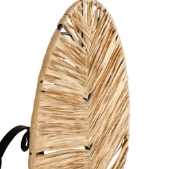 Fabrique de Styles Appliques*Applique en raphia et fer naturel et noir h32cm - Tulum