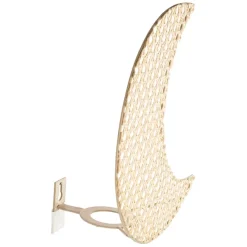 Fabrique de Styles Appliques*Applique lune en rotin et fer h11cm - Songes