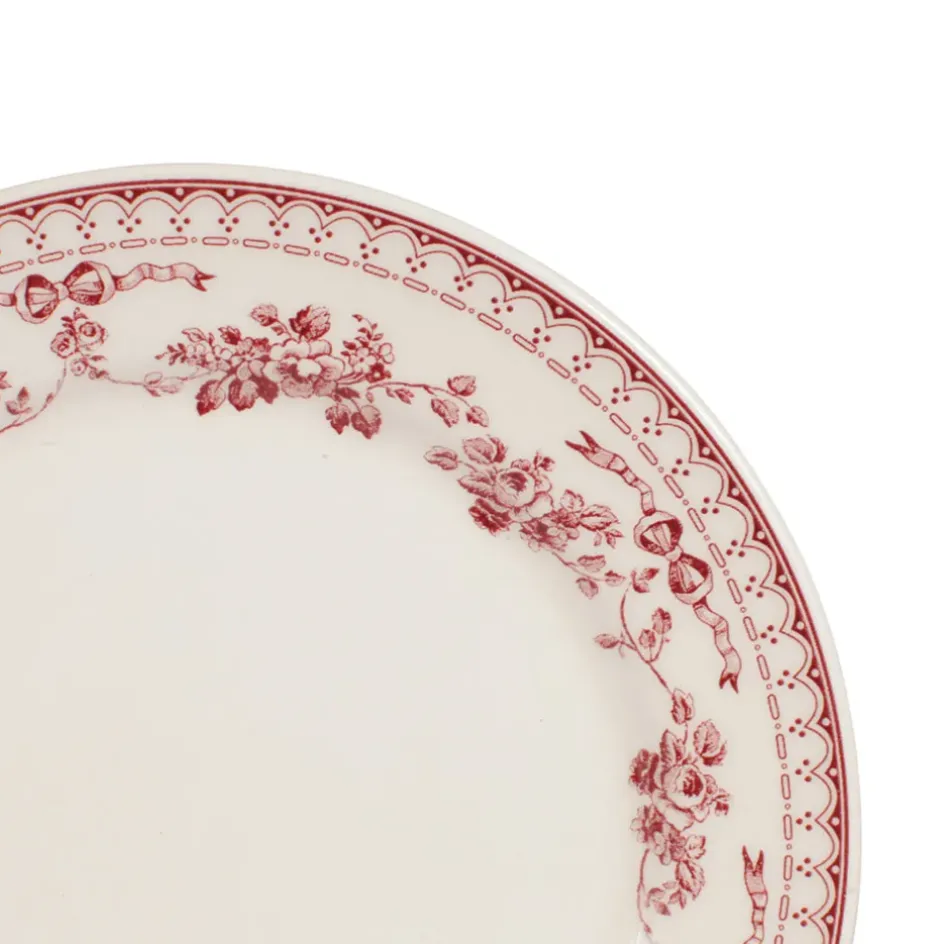 Fabrique de Styles Assiettes*Assiette à dessert en faïence bordeaux d20.5cm - faustine