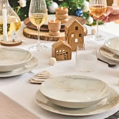 Fabrique de Styles Assiettes*Assiette creuse en grès d22cm - mojave