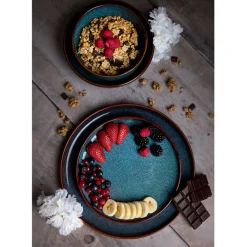 Fabrique de Styles Assiettes*Assiette creuse en grès d19cm - Volga