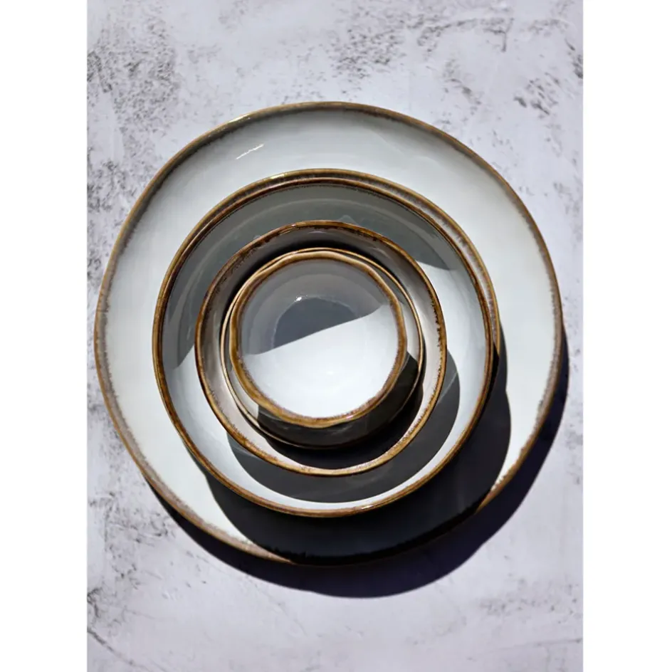 Fabrique de Styles Bols Et Coupelles*Assiette creuse en grès nacré d19cm - Nori