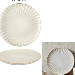 Fabrique de Styles Assiettes*Assiette de présentation en céramique d32cm - Vlora