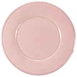 Fabrique de Styles Assiettes*Assiette plate en faïence rose poudré d28.5cm - constance
