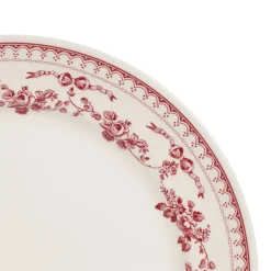 Fabrique de Styles Assiettes*Assiette plate en faïence bordeaux d26cm - faustine