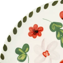 Fabrique de Styles Assiettes*Assiette plate en grès fleur d20.5cm - Bellagio