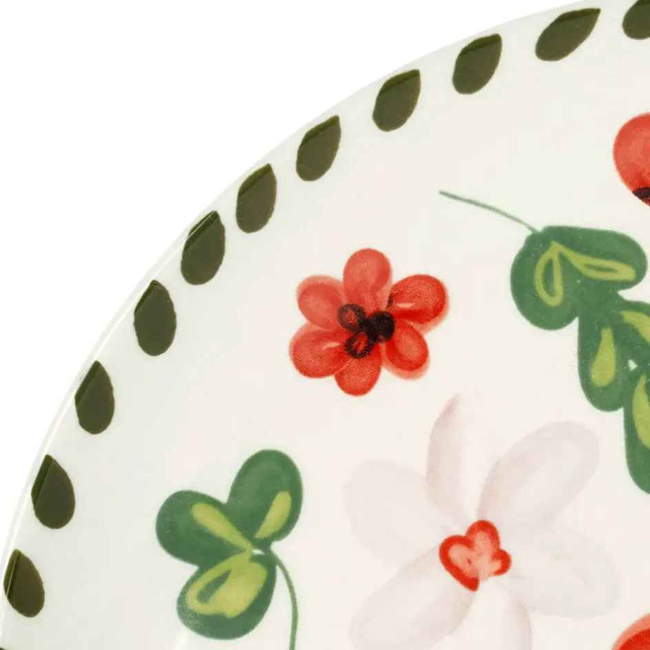 Fabrique de Styles Assiettes*Assiette plate en grès fleur d20.5cm - Bellagio