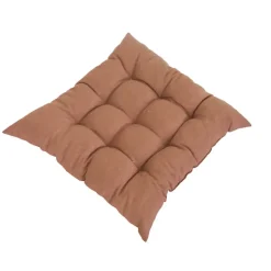 Enfant Fabrique de Styles Textiles Outdoor|Jardin*Assise extérieure matelassée en coton terracotta 46x46cm - Colors