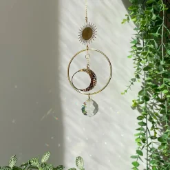 Fabrique de Styles Méditation Et Yoga*Attrape-soleil à suspendre éclipse h26cm