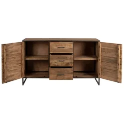 Fabrique de Styles Buffets Et Vitrines*Bahut en acacia et fer noir l150cm - Factory