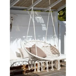 Enfant Fabrique de Styles Chaises, Fauteuils|Jardin*Balancelle macramé en coton - Terre inconnue