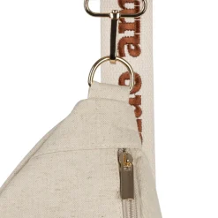 Fabrique de Styles Sacs Et Cabas*Banane en lin et coton écru et terracotta avec bandoulière amovible - Bananez