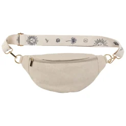 Fabrique de Styles Sacs Et Cabas*Banane en lin et coton écru et bleu avec bandoulière amovible - Bananez