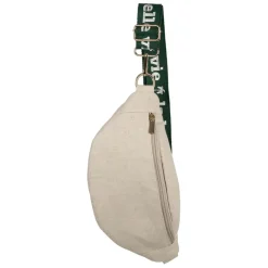 Fabrique de Styles Sacs Et Cabas*Banane en lin et coton écru et émeraude avec bandoulière amovible - Bananez