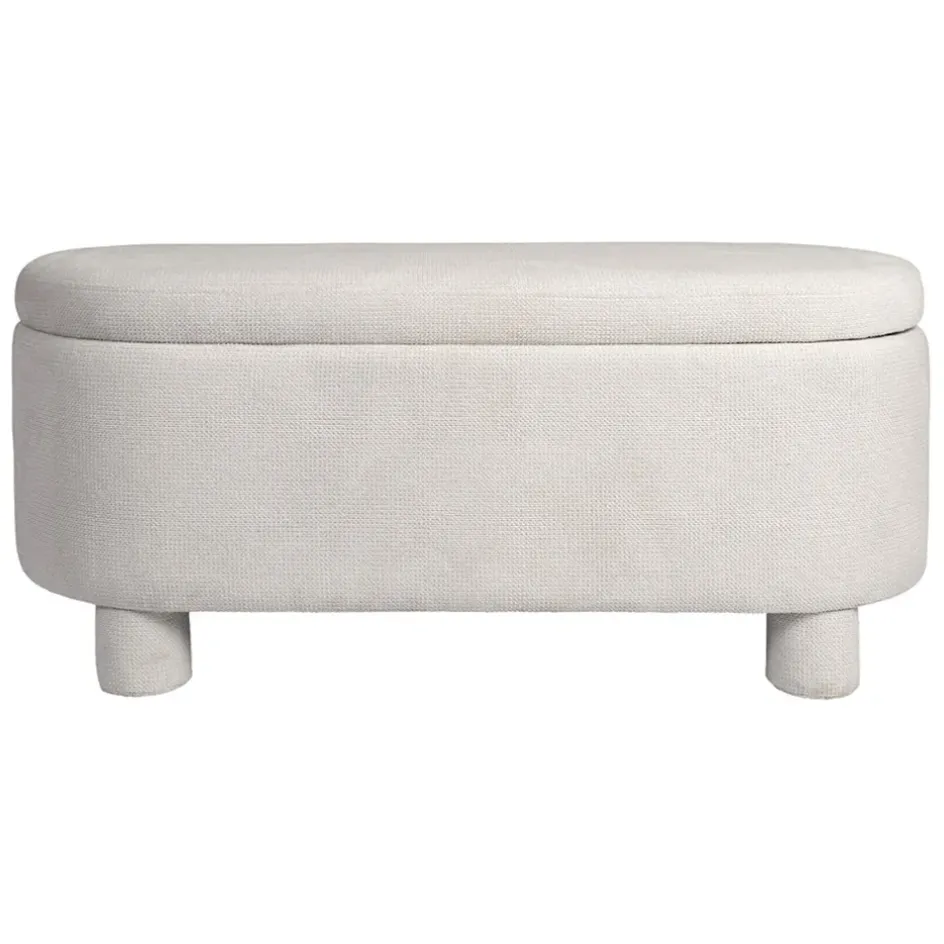 Fabrique de Styles Bancs Et Banquettes*Banc coffre en tissu écru - Tessia