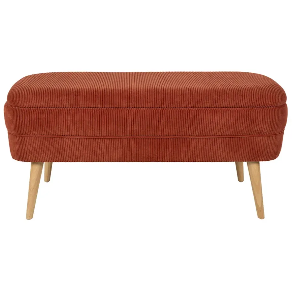 Fabrique de Styles Bancs Et Banquettes*Banc coffre en velours côtelé - Eleonor