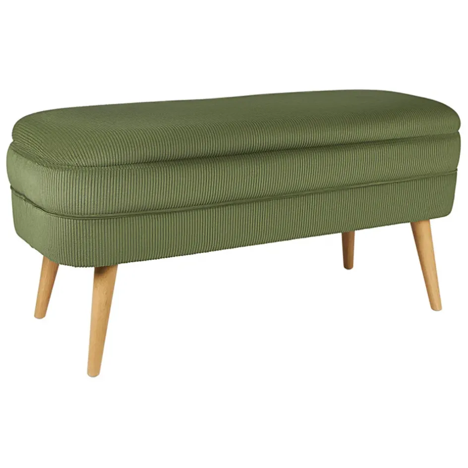 Fabrique de Styles Bancs Et Banquettes*Banc coffre en velours côtelé - Eleonor