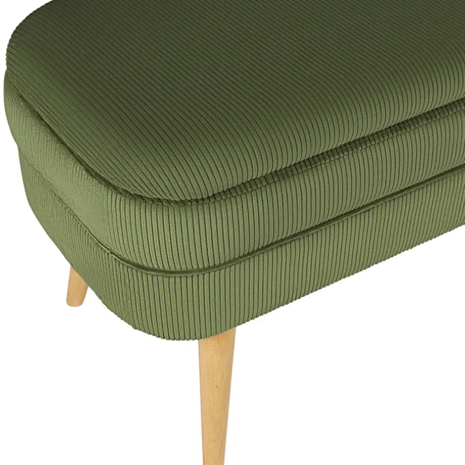 Fabrique de Styles Bancs Et Banquettes*Banc coffre en velours côtelé - Eleonor