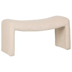 Fabrique de Styles Bancs Et Banquettes*Banc en velours côtelé écru - Minimal