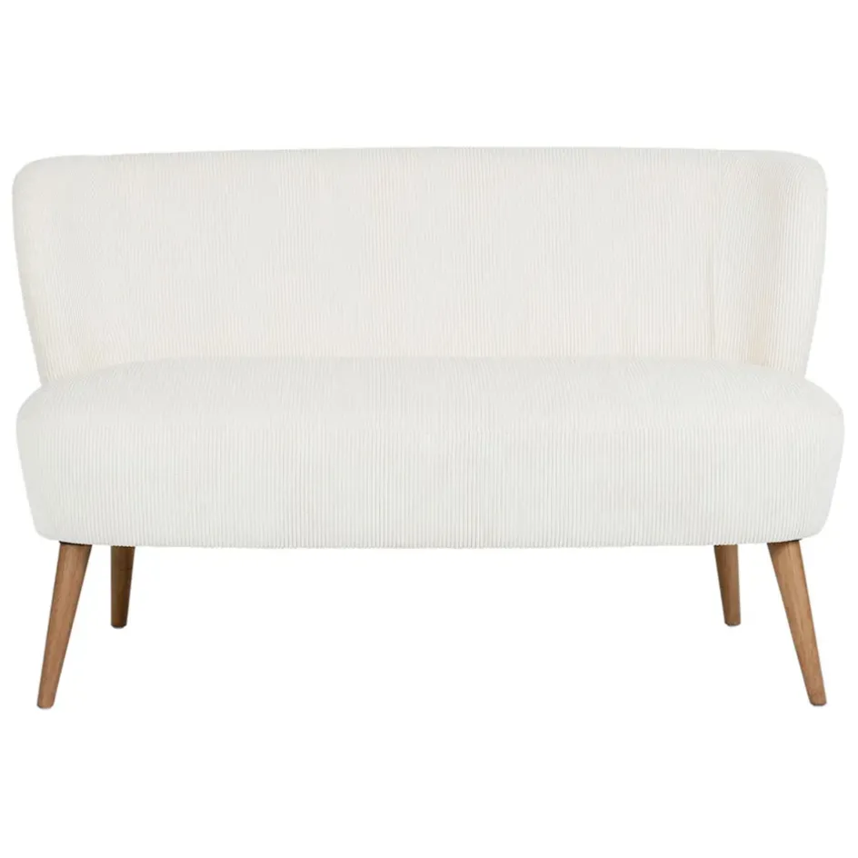 Fabrique de Styles Bancs Et Banquettes*Banquette 2 places en velours côtelé écru - Eleonor