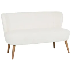 Fabrique de Styles Bancs Et Banquettes*Banquette 2 places en velours côtelé écru - Eleonor