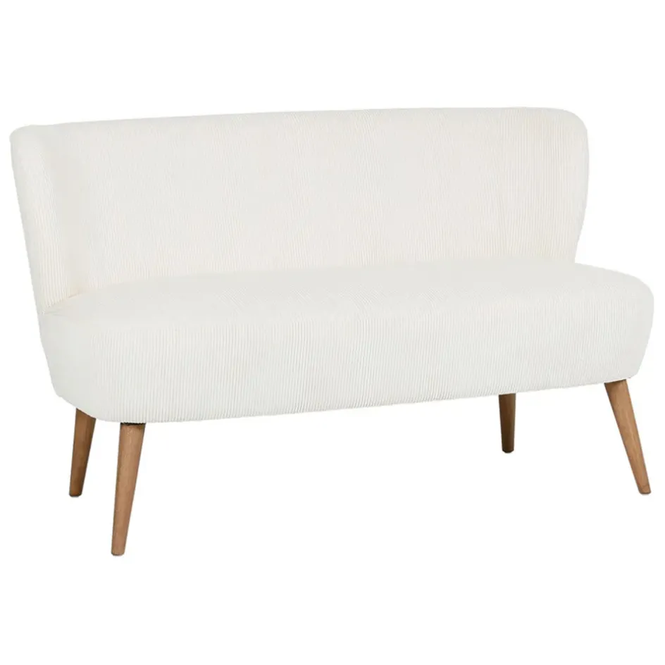 Fabrique de Styles Bancs Et Banquettes*Banquette 2 places en velours côtelé écru - Eleonor