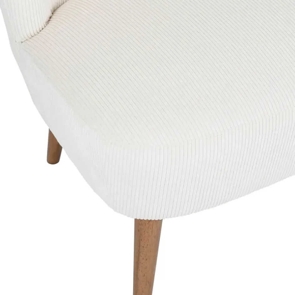 Fabrique de Styles Bancs Et Banquettes*Banquette 2 places en velours côtelé écru - Eleonor