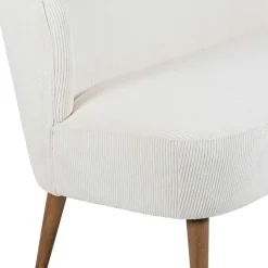 Fabrique de Styles Bancs Et Banquettes*Banquette 2 places en velours côtelé écru - Eleonor