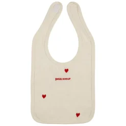 Enfant Fabrique de Styles Accessoires Repas*Bavoir en coton écru et rouge - Famille