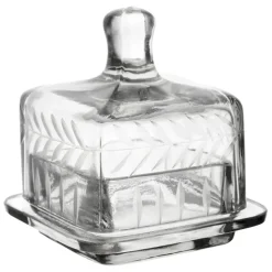 Fabrique de Styles Accessoires De Table*Beurrier carré en verre 8x8cm - Azelie