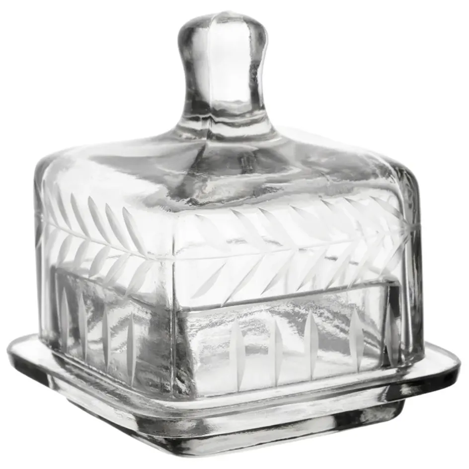 Fabrique de Styles Accessoires De Table*Beurrier carré en verre 8x8cm - Azelie