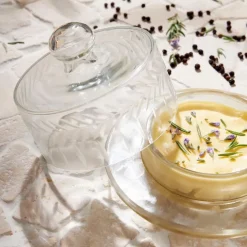 Fabrique de Styles Accessoires De Table*Beurrier rond en verre d14cm - Azelie