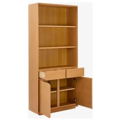 Fabrique de Styles Bibliothèques Et Étagères*Bibliothèque 2 portes en chêne - Hazo