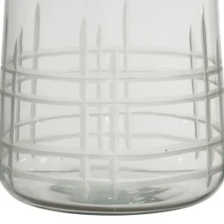 Fabrique de Styles Pots Et Bocaux*Bocal avec couvercle gravé carreau ciment h17cm en manguier