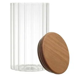 Fabrique de Styles Pots Et Bocaux*Bocal en verre avec couvercle en acacia 70cl
