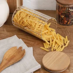 Fabrique de Styles Pots Et Bocaux*Bocal en verre avec couvercle en acacia 70cl