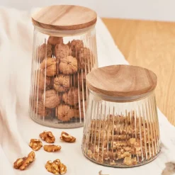 Fabrique de Styles Petits Rangements*Bocal en verre 95cl - Top Acacia