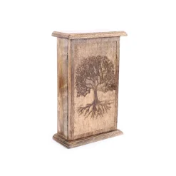 Fabrique de Styles Déco À Suspendre Et Adhésive*Boite à cles arbre de vie en bois 18x7.5xh28cm