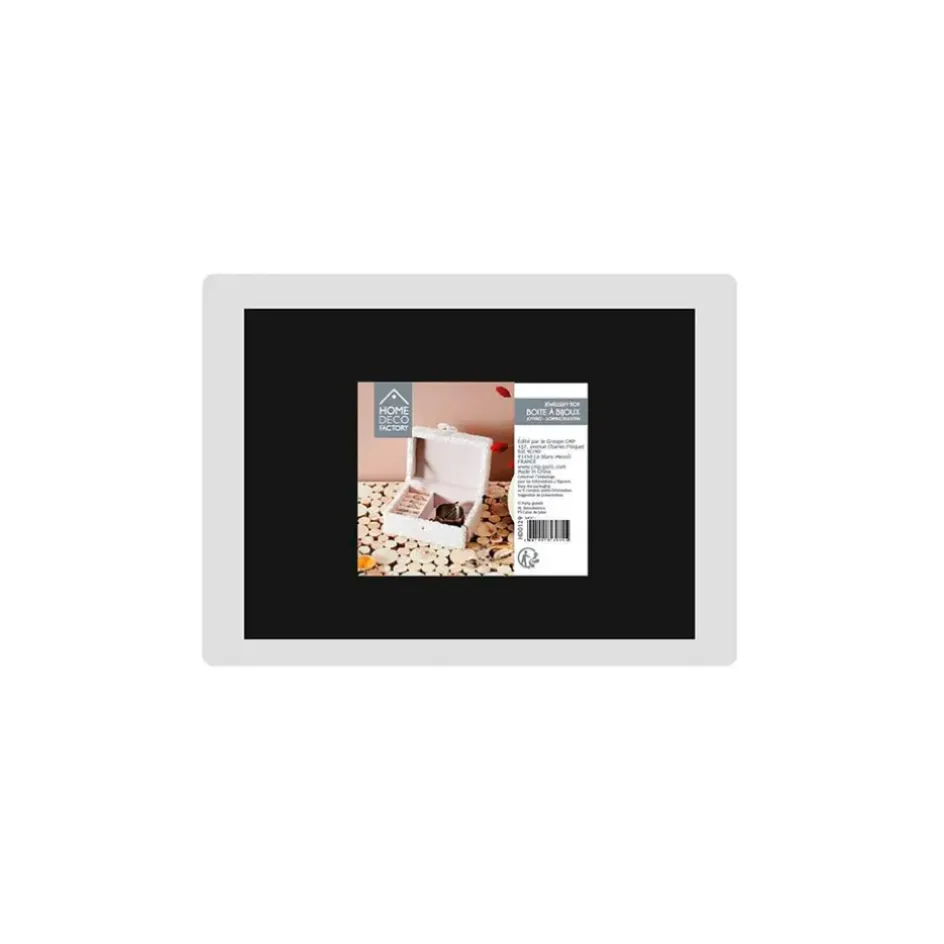 Fabrique de Styles Bijoux Fantaisie*Boite a bijoux bouclette creme 11x15xh8cm