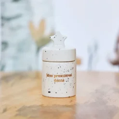 Enfant Fabrique de Styles Déco*Boite a dent bonheur en grès d4cm - Bonne Etoile