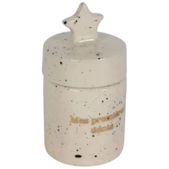 Enfant Fabrique de Styles Déco*Boite a dent bonheur en grès d4cm - Bonne Etoile