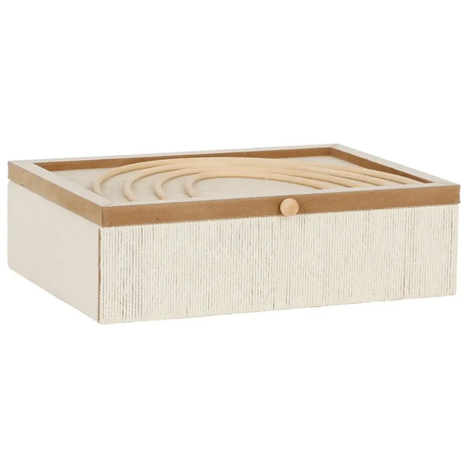 Fabrique de Styles Boîtes*Boite avec couvercle en rotin - blue sand