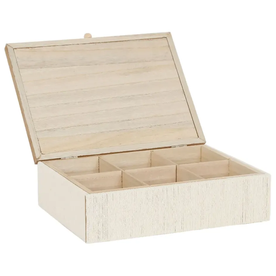 Fabrique de Styles Boîtes*Boite avec couvercle en rotin - blue sand