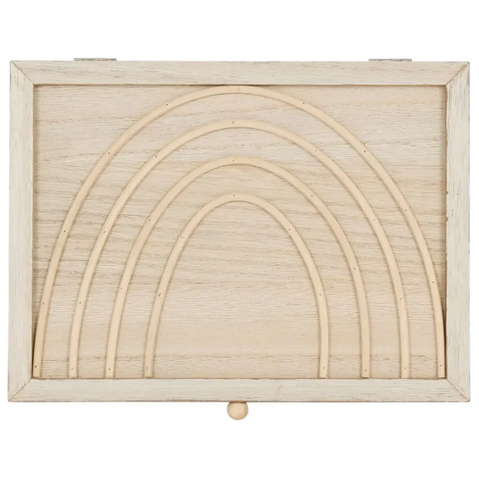 Fabrique de Styles Boîtes*Boite avec couvercle en rotin - blue sand